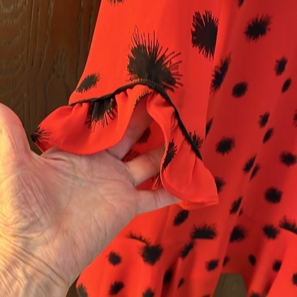 Who What Wear red with black design 3/4 sleeved dress. Size Small. NWT - Picture 5 of 11